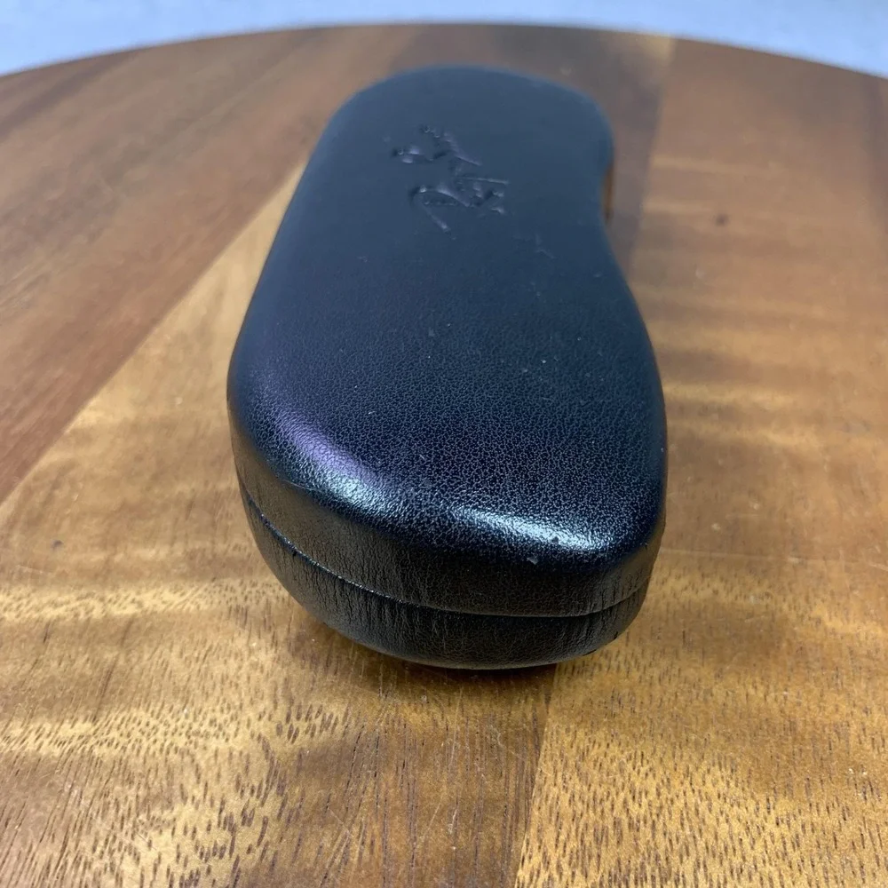 Ray-Ban‎ Black Leather Hard Shell Eyeglasses Sunglasses Case Clamshell Lined OEM